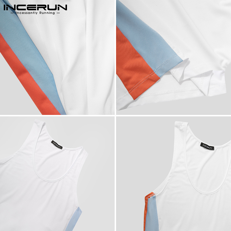 Bộ đồ lót INCERUN áo liền quần không tay ôm dáng một mảnh dành cho nam