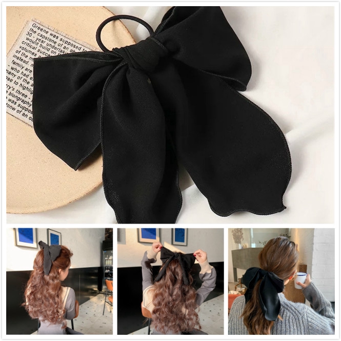 Dây Buộc Tóc Đính Nơ Vải Chiffon Xinh Xắn