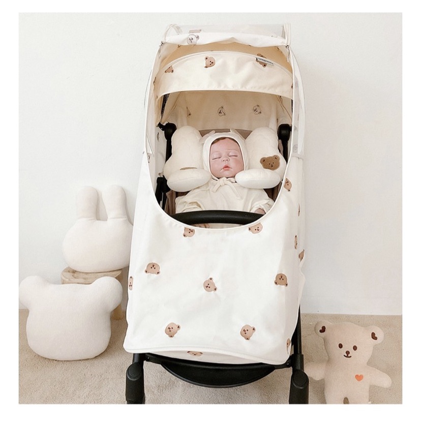 DOTTODOT STROLLER COVER - Màn che xe đẩy, tấm phủ xe đẩy chắn gió Dottodot Hàn Quốc