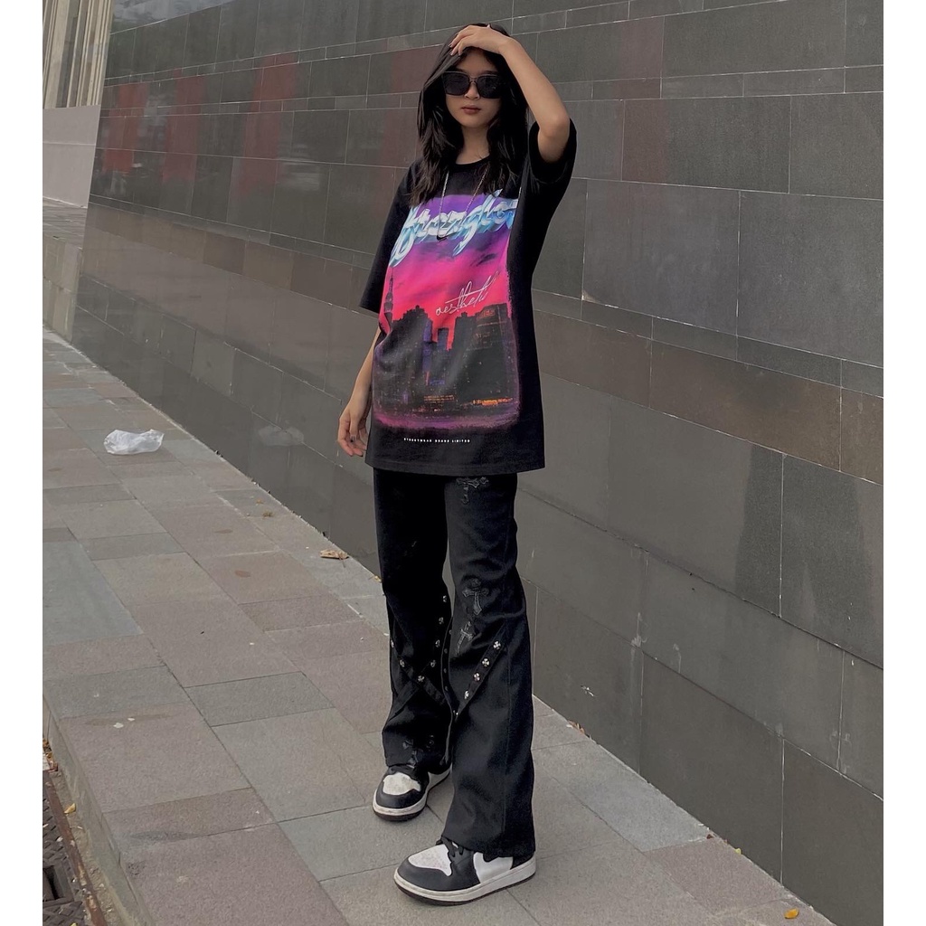 Áo Thun Tay Lỡ Unisex AFTERGLOW 100% Cotton HADES Brand Chính Hãng