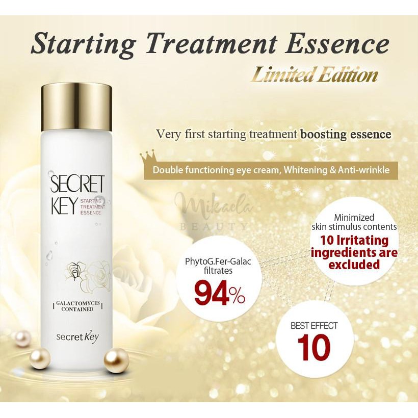 Combo 2 sản phẩm dưỡng ẩm da ngăn ngừa lão hóa Secret Key Starting Treatment (Essence + Cream) _ Secret Key Chính Hãng