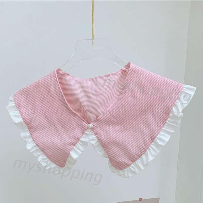 Khăn Choàng Cổ Phối Bèo Hoạ Tiết Chấm Bi Cho Nữ