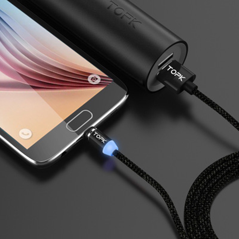 Cáp sạc hỗ trợ truyền dữ liệu tích hợp nam châm cổng Type C cho iPhone Android
