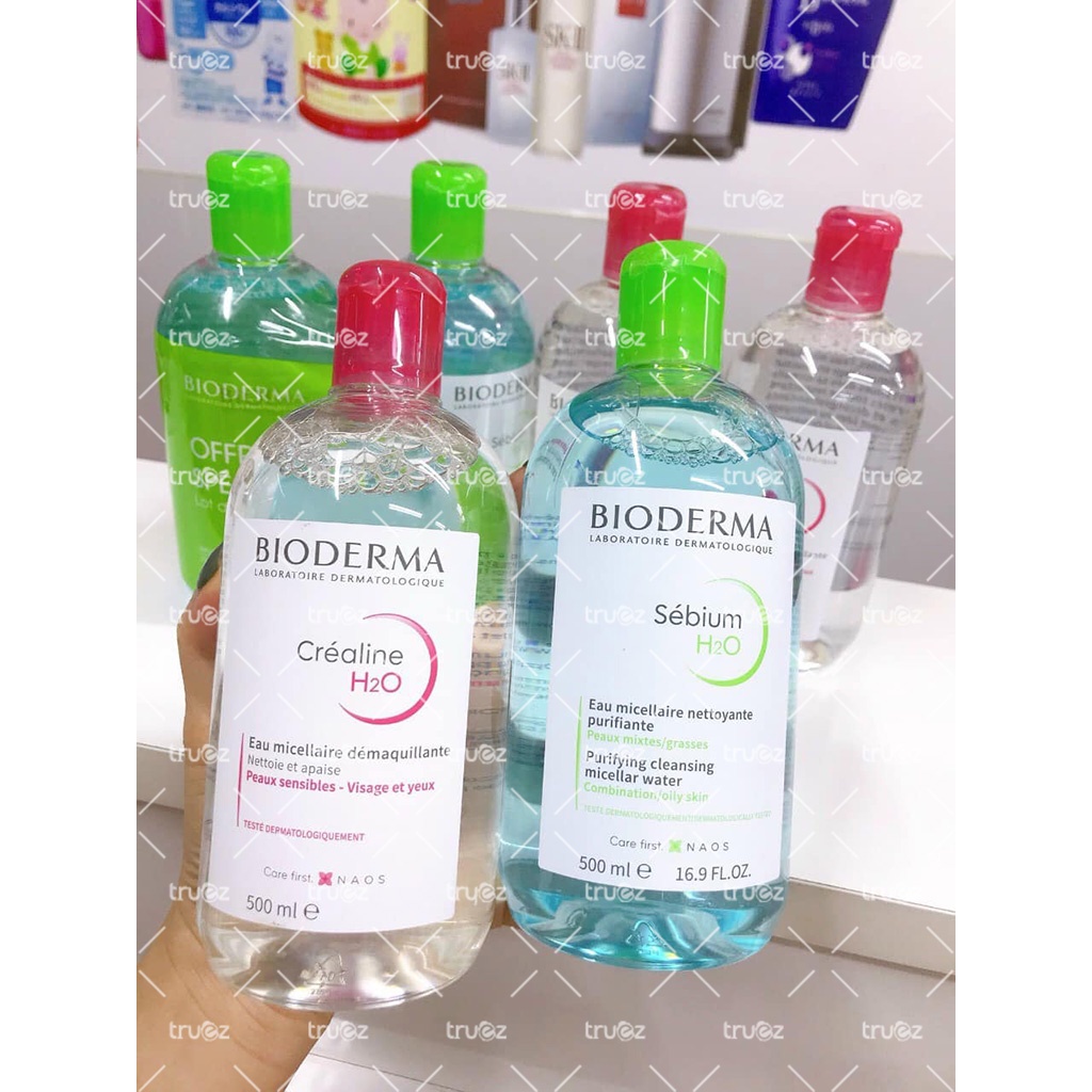 Nước Tẩy Trang Bioderma Pháp H2O 500ml chuẩn Auth [Pháp] tẩy trang nhẹ nhàng, sạch sâu [Chính hãng]