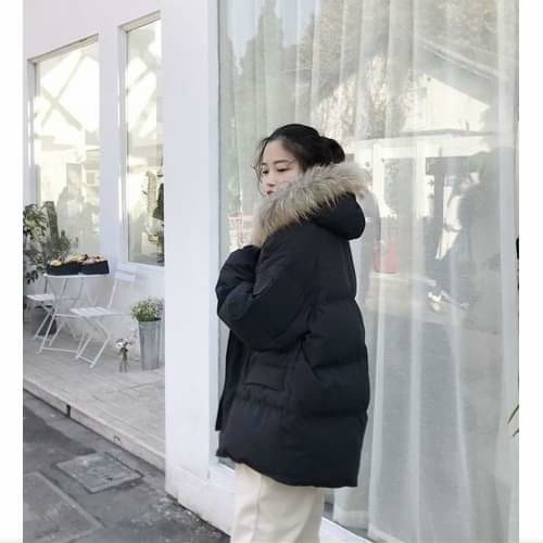 Áo Phao béo phong cách hàn quốc chất dày dặn, sẵn 3 màu, có mũ lông siêu ấm | BigBuy360 - bigbuy360.vn