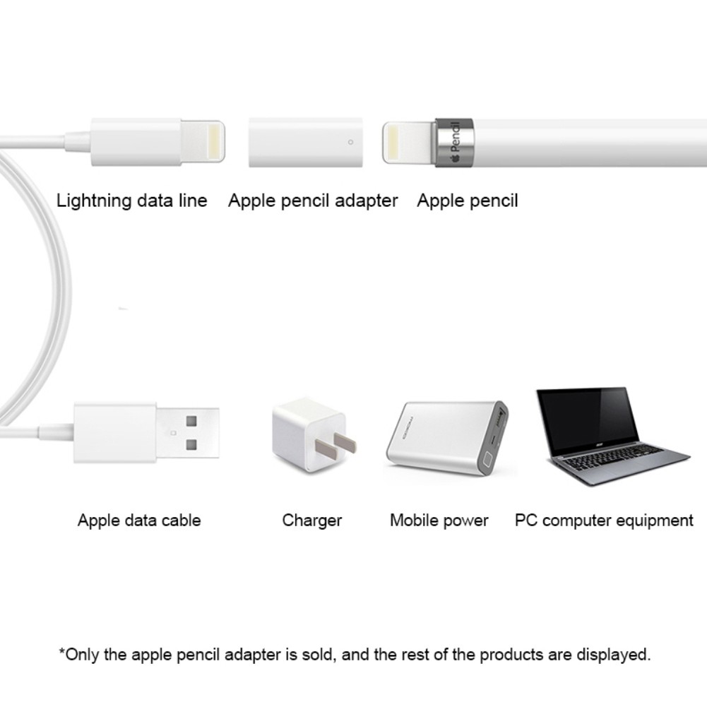 For Apple Pencil 1st Adapter &amp; Magnetic Pencil Cap &amp; Replacement Tip 3 in 1 Pencil Accessories