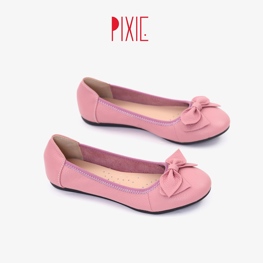 Giày Búp Bê Bệt Da Thật Êm Pixie X424