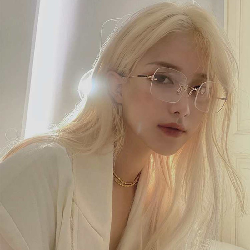 Gọng kính cận mắt không viền gọng kim loại dáng vuông TOZY dành cho cả nam và nữ - 31429