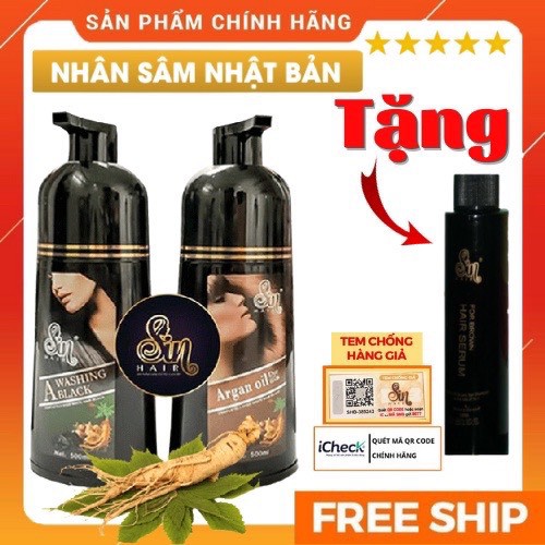 Dầu gội phủ bạc SIN HAIR MÀU NÂU