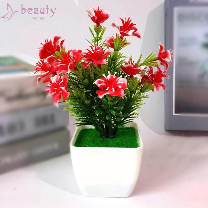 Artificial Bonsai Party Wedding Potted Craft Flower Plant Home Office Decoration Hotel Fake Simulated Mini 2019