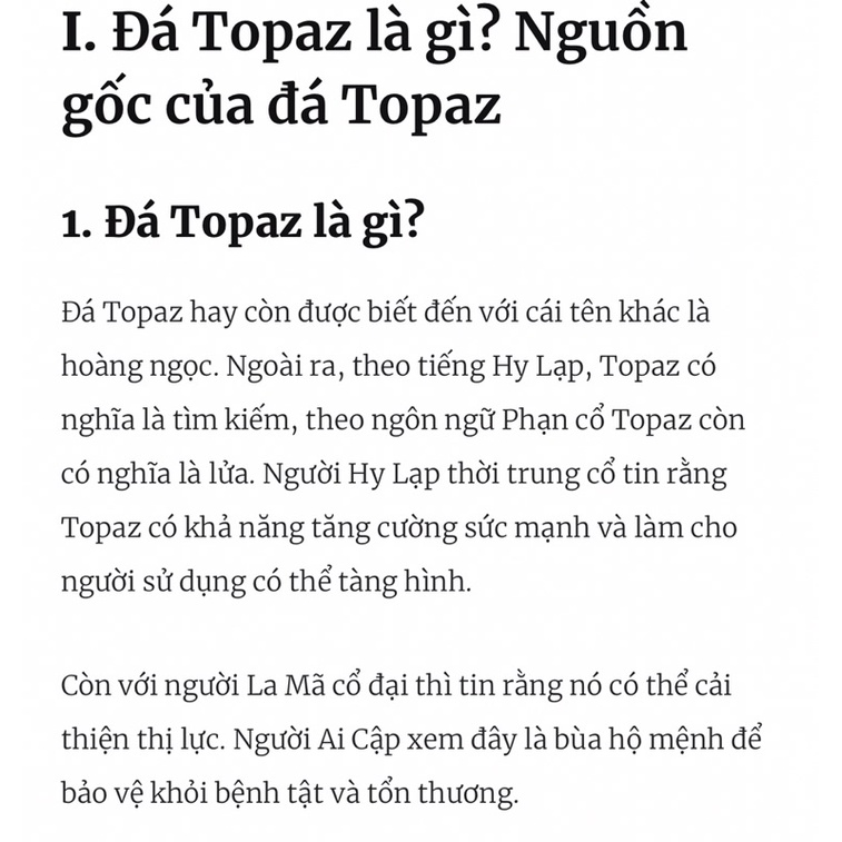 Đá hoàng ngọc thiên nhiên