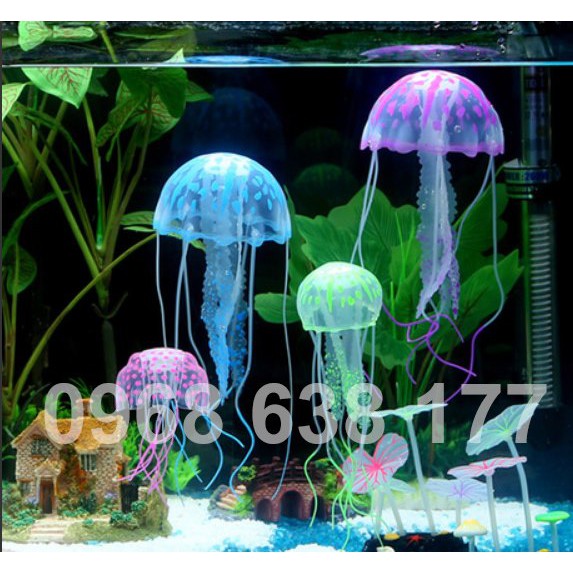 Đồ chơi Sứa Bay nhiều màu sắc Trang Trí Hồ Cá - Phụ kiện hồ cá hồ thủy sinh