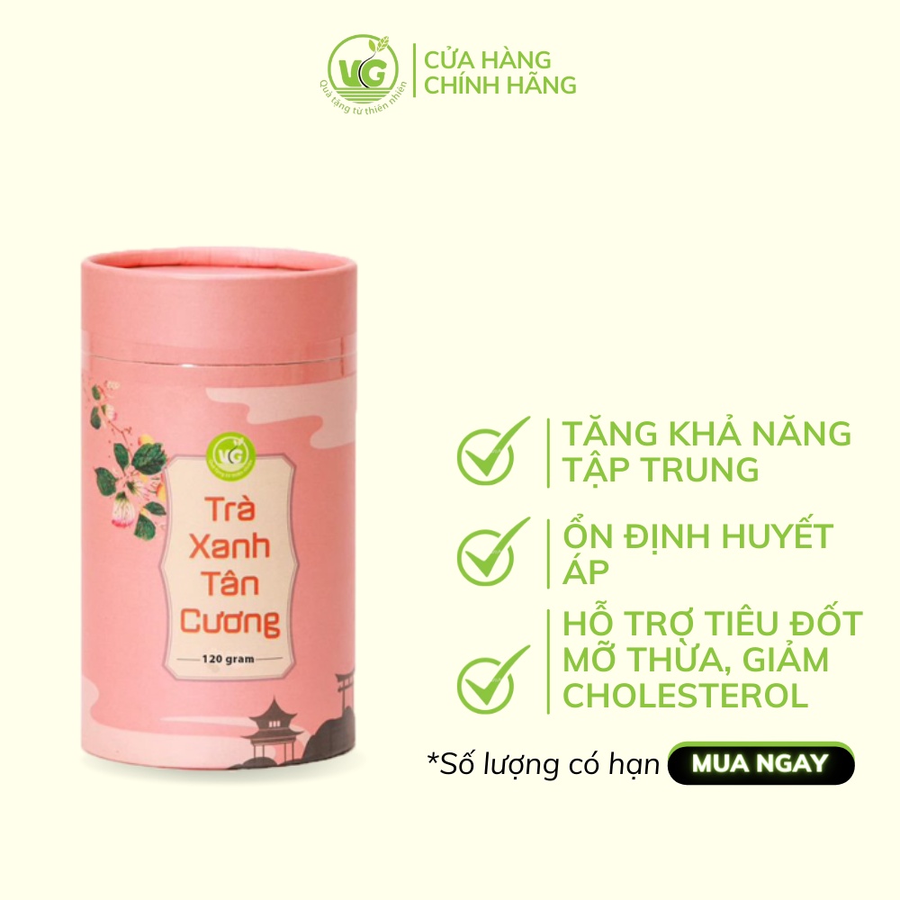 Trà Xanh Tân Cương [FREESHIP] Chè Xanh Tăng Cường Tập Trung, Ổn Định Huyết Áp, Hỗ Trợ Tiêu Đốt Mỡ Thừa, Giảm Cholesterol