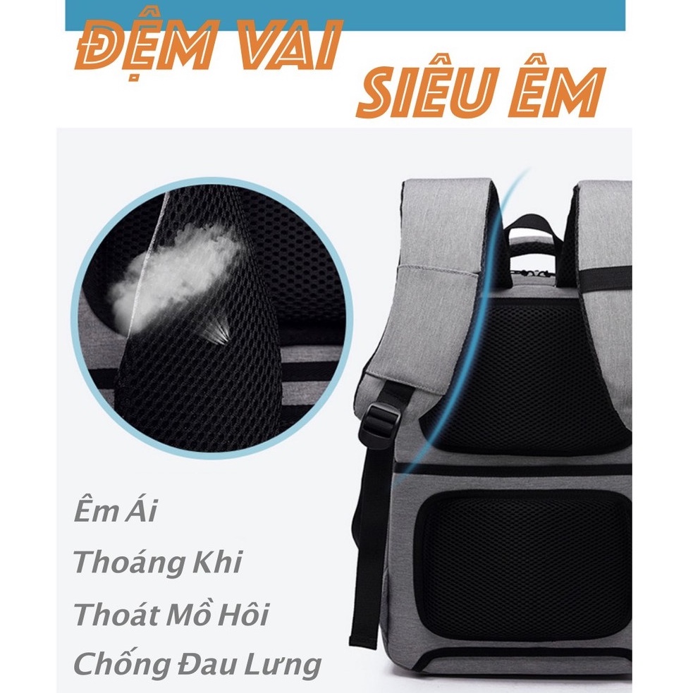 Balo Vali Cao Cấp Đựng Laptop, Có Ngăn Đựng Quần Áo Và Ngăn Chống Sốc Laptop Dùng Đi Làm Đi Chơi & Du Lịch