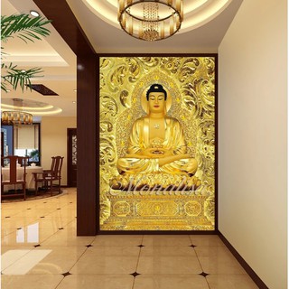 Tranh đính đá Phật A di đà kt 50x70 cm