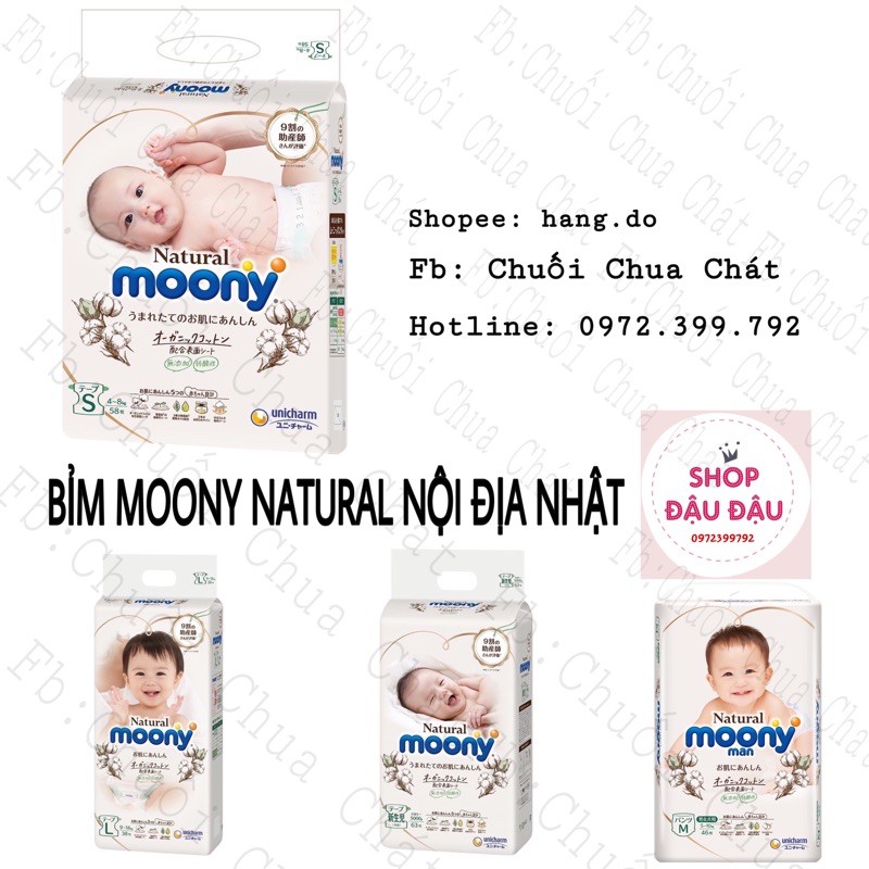 Combo 2 Tã dán Moony Natural L38 (Cho bé 9 - 14kg)