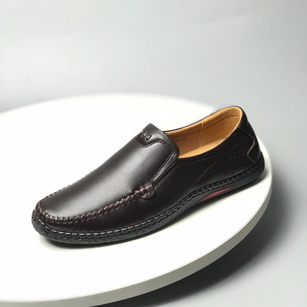 Giày mọi công sở nam BQ ❤️FREESHIP❤️ Giày cỏ trơn thời trang da bò đế bằng siêu êm GCTH2165