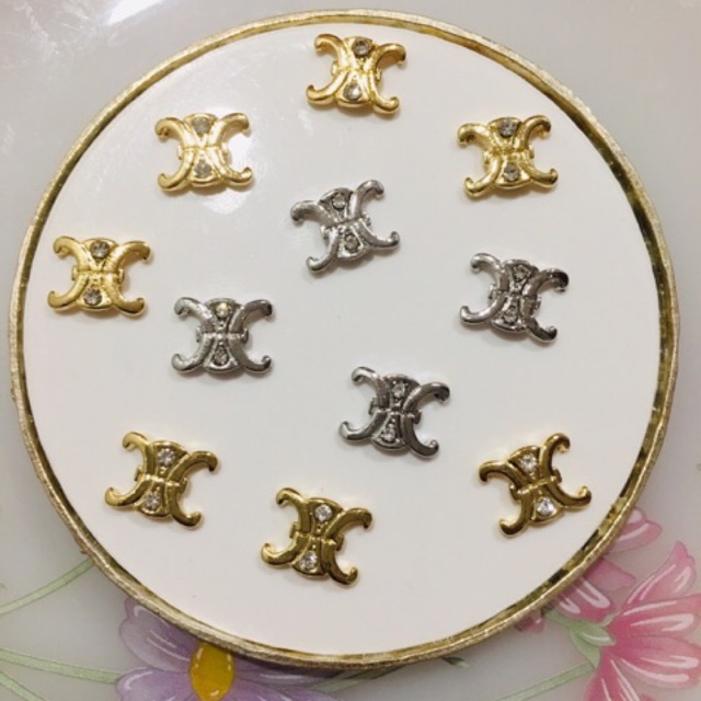 3 Charm kim loại trang trí móng tay