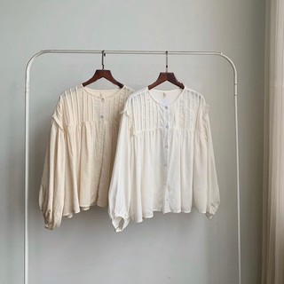 Áo babydoll tay bo - kèm ảnh chụp thật tại shop