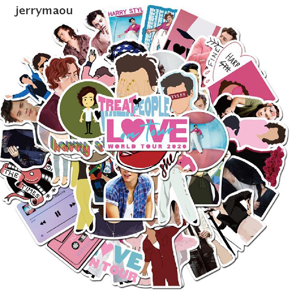 Bộ 50 Sticker Ca Sĩ Harry Edward Trang Trí Xe Đạp Laptop