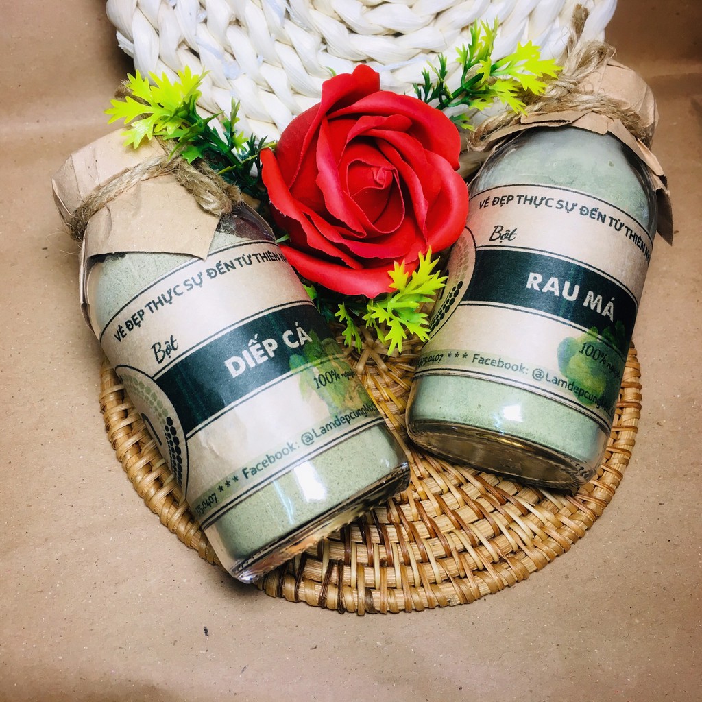 Bột Rau Diếp Cá thiên nhiên đắp mặt nạ nguyên chất 100ml (60g) | BigBuy360 - bigbuy360.vn