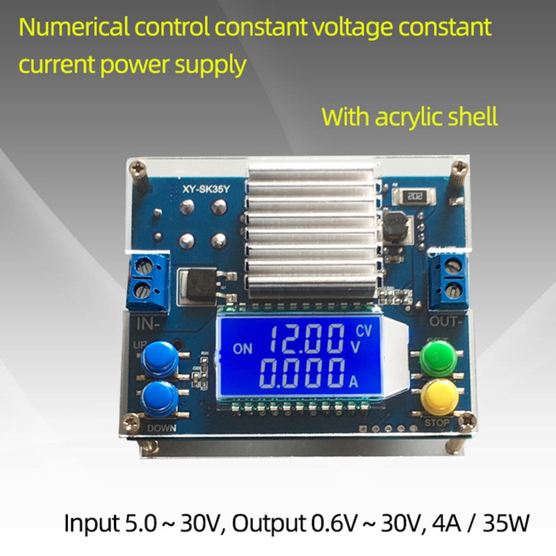 Bộ chuyển đổi tự động SK35Y DC DC DC Mô-đun nguồn CC CV 0.6-30V 4A 35W 5V 12V 24V Mô-đun Bước lên Bước xuống