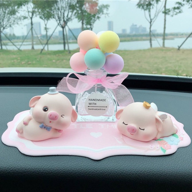 Phụ Kiện Trang Trí Ô Tô Bàn Làm Việc Bàn Học Phòng Khách Mô Hình 4 Chú Lợn Con Đáng Yêu - Phụ Kiện Xe Hơi Luxcar Giá Rẻ