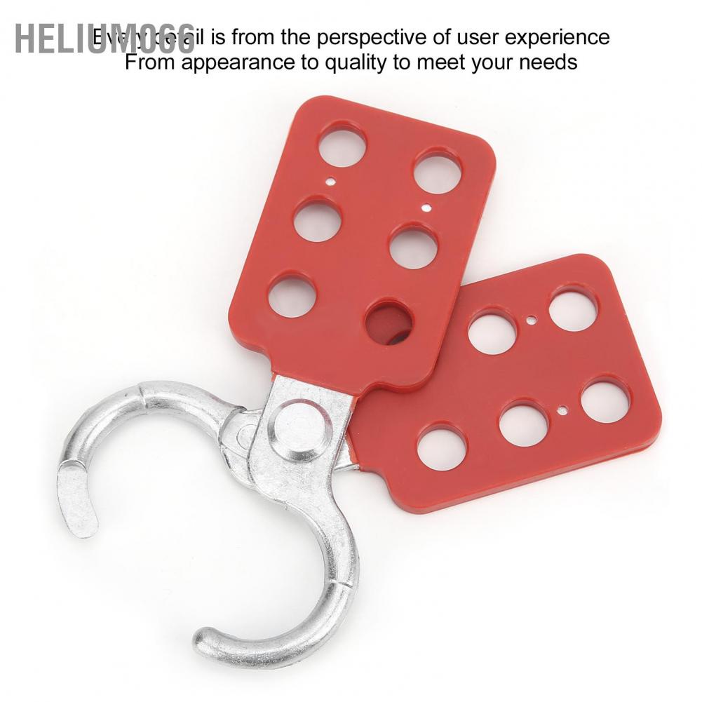 10 cái Khóa Lockout Hasp 25mm / 1.0in 6 lỗ Nhôm màu đỏ cho ngành công nghiệp hóa chất Điện Dầu mỏ Than Helium066