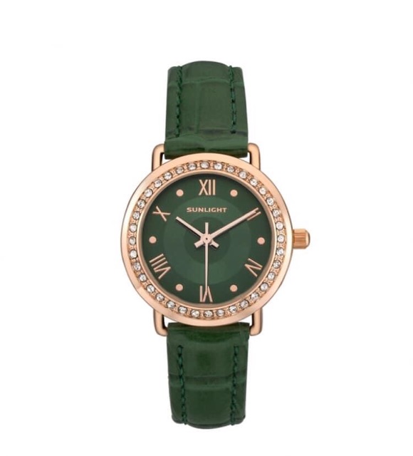 ĐỒNG HỒ NỮ SUNLIGHT DÂY DA XANH