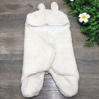 Chăn Ủ cho bé , Ủ gấu trắng lông cừu cho bé sơ sinh HASUKO STORE