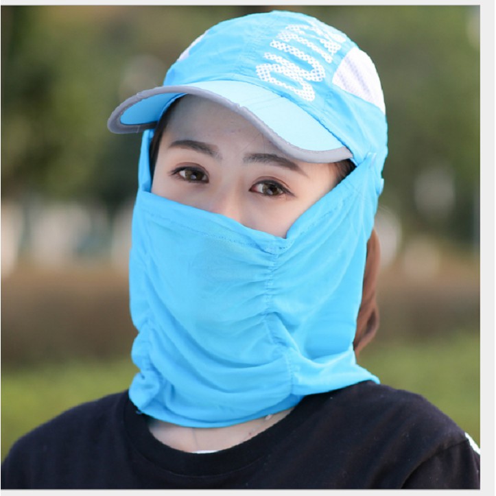 Mũ chống nắng 360 độ thời trang nón kết chống nắng kèm khẩu trang đa năng