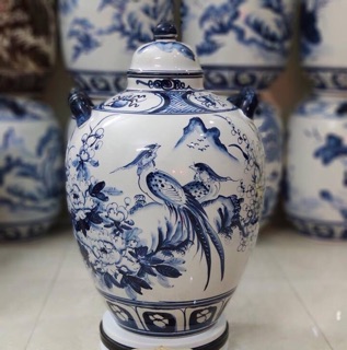 Bình ngâm rượu, thuốc men lam Bát tràng