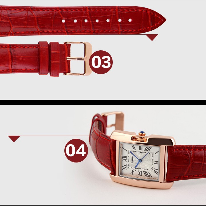 Đồng hồ nữ Skmei chính hãng dây da cao cấp SP459 (Nhiều màu) | BigBuy360 - bigbuy360.vn