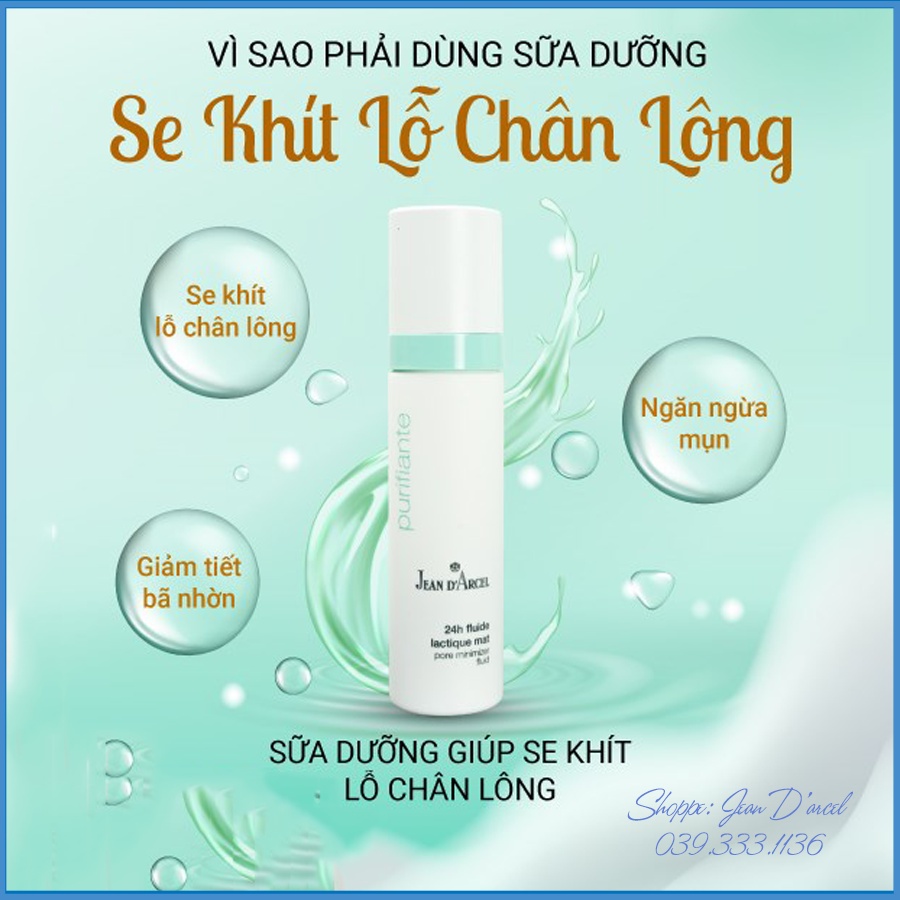 Sữa dưỡng Jean D'Arcel giúp se khít lỗ chân lông, kiềm dầu, ngăn ngừa mụn_PORE MINIMIZER FLUID JEAN DARCEL 50ML