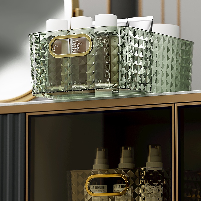 Giỏ Đựng Mỹ Phẩm Bằng Acrylic Trong Suốt Sang Trọng