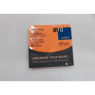 Giấy note màu dạ quang 3"x3" Info - Đức