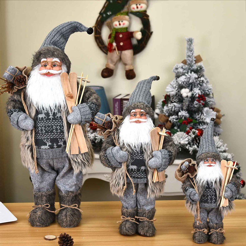Búp Bê Hình Ông Già Noel Bằng Vải Dễ Thương Trang Trí Cửa Sổ