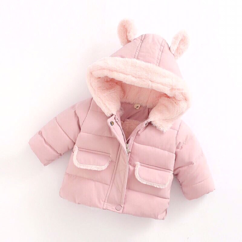 Áo phao lót lông bé gái size 11-13kg
