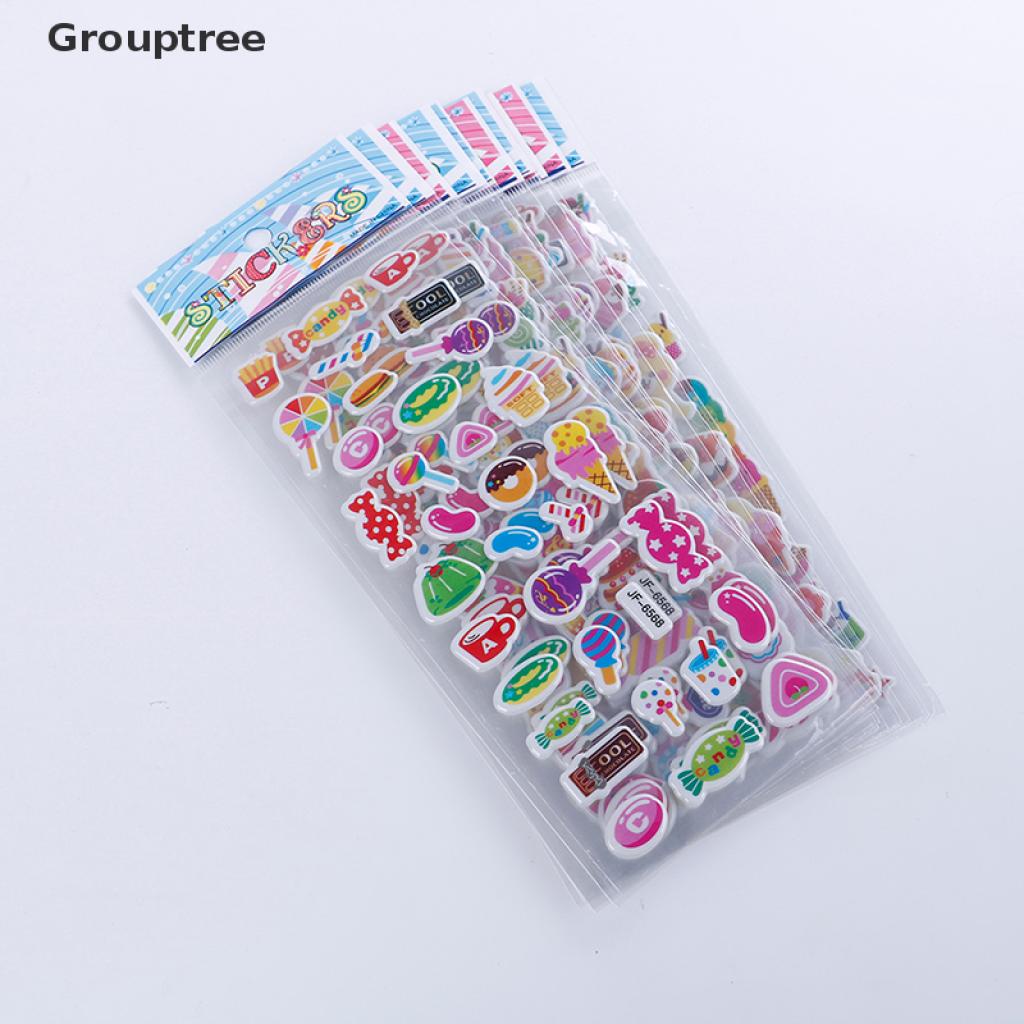 Set 10 Tấm Hình Dán Hoạt Hình Xinh Xắn Cho Bé