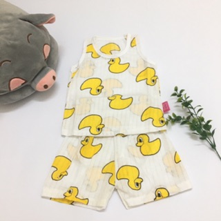 Bộ cotton giấy sát nách cho bé