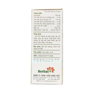 ✅ SIRO HO ONG VÀNG (CHAI 100ML)