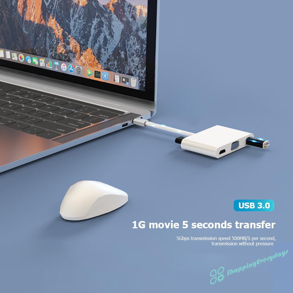 SV Thiết Bị Chuyển Đổi Cổng Usb 3.0 Hdmi Vga 3.5mm 2 Trong 1 Xp7A 87w Pd