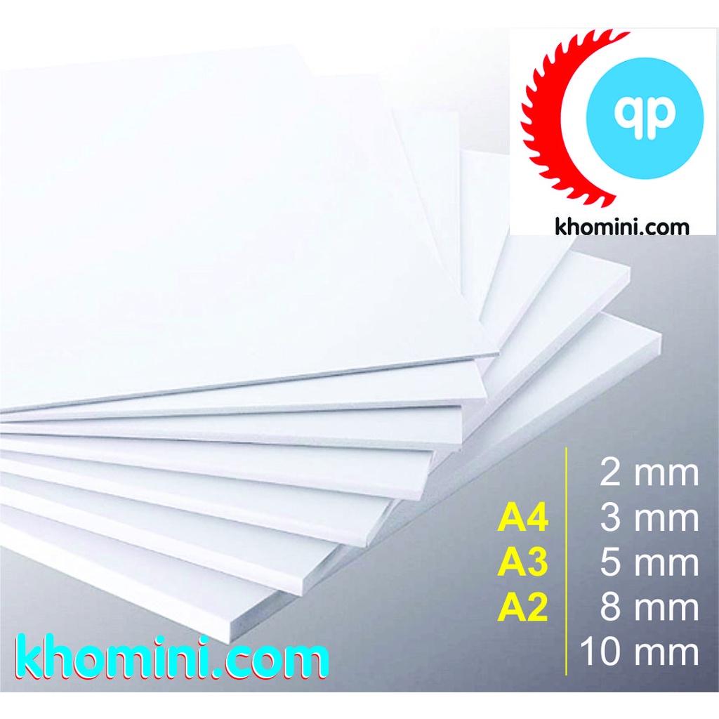 Tấm Fomex A2 - PVC Foam - 40x60cm, Dày - 2, 3, 5, 8, 10mm - Bìa làm Nội thất, mô hình Hanmade, Kiến trúc, Tàu thuyền