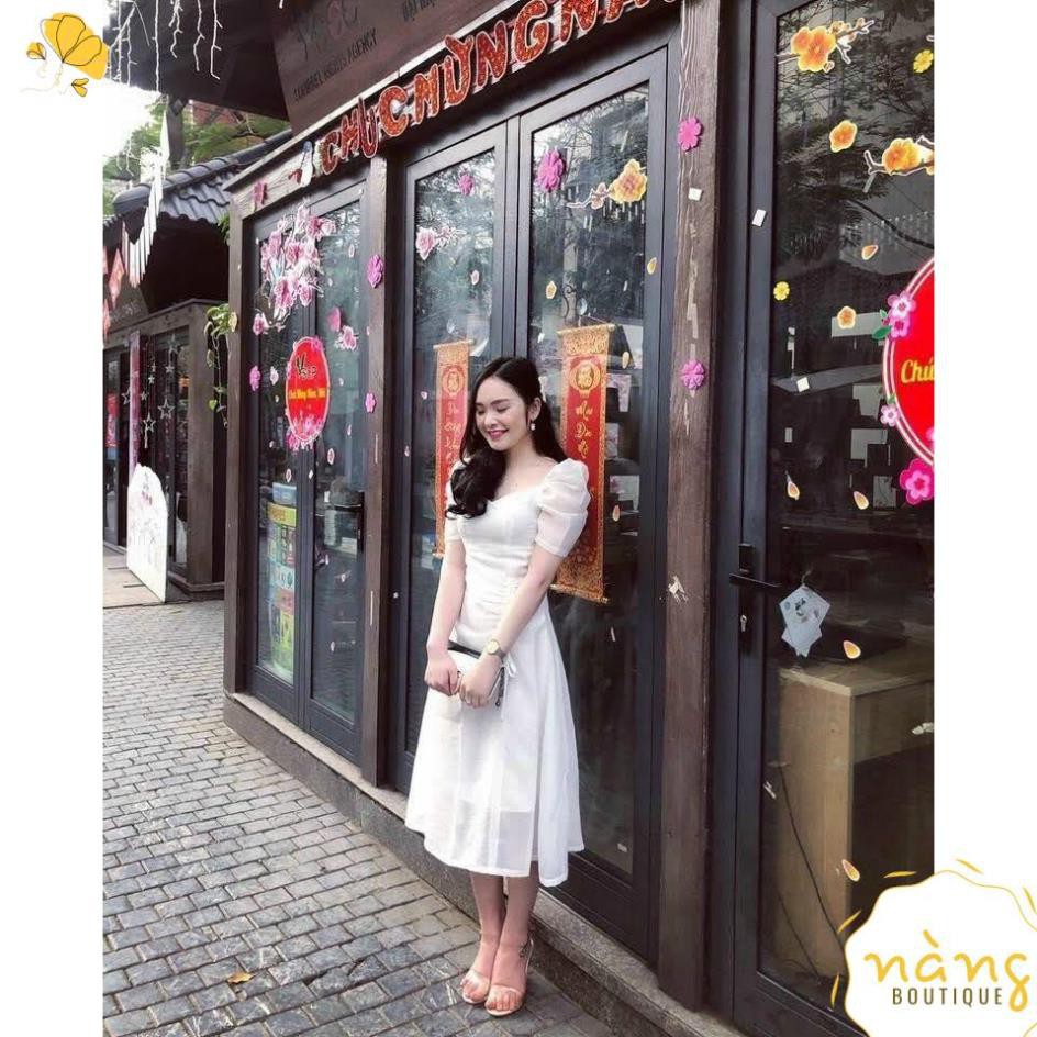 Váy Nữ Đẹp 💖FREESHIP💖 Đầm suông Dự Tiệc tay phồng rút dây hông đẹp nhẹ nhàng [Mẫu Mới 2021] | BigBuy360 - bigbuy360.vn