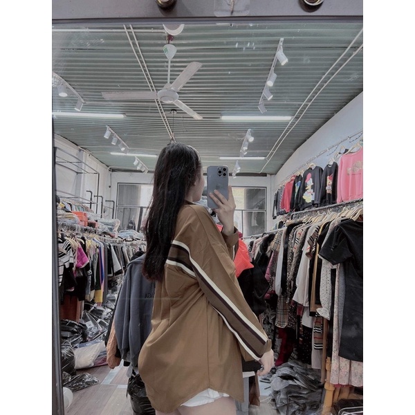 [Mã FAMARAL1 giảm 10K đơn 50K] Áo sơ mi nâu from thụng