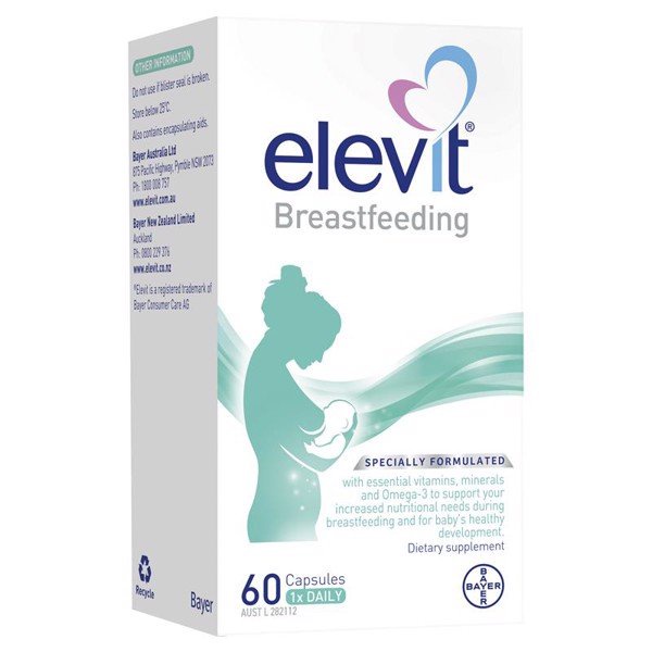 Elevit Breastfeeding 60 viên Bổ Sung Vitamin Tổng Hợp Cho Mẹ Sau Sinh