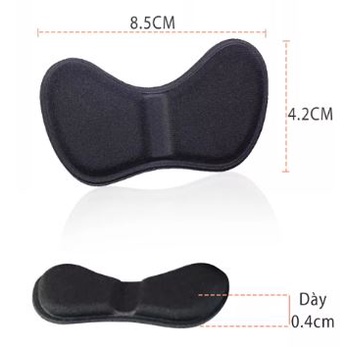 KAYFIA - Miếng lót giày 4D bảo vệ gót sau và chống tuột gót giày, miếng lót gót chân màu kem, đen