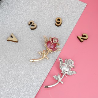Cài áo hoa hồng và hoa rẻ quạt - A17 + MA018