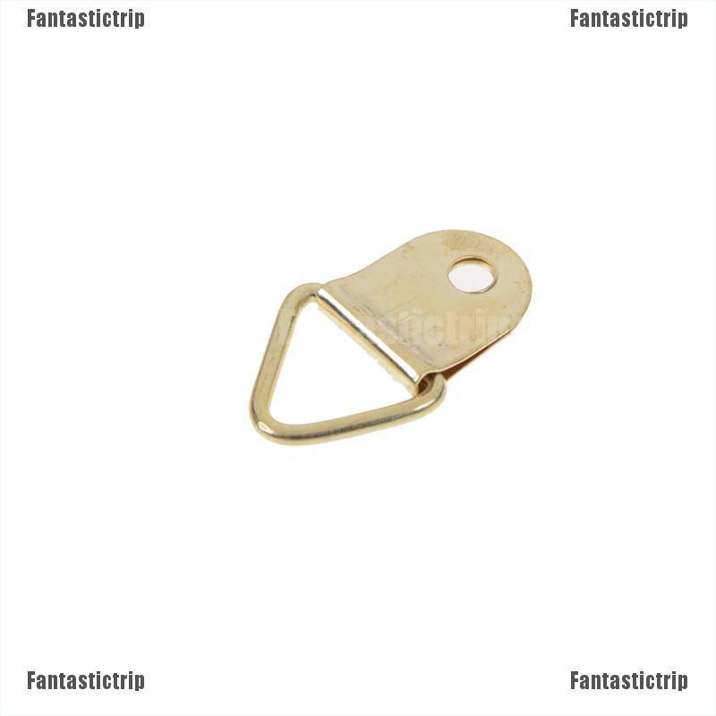 Bộ 10 Khung Ảnh Treo Tường Hình Chữ D Bằng Đồng Thau Màu Vàng