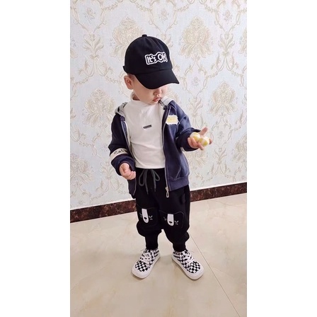 Quần nỉ bông da cá tai thỏ chất liệu lót nỉ bông bên trong dày dăn cho bé trai size 10-18kg